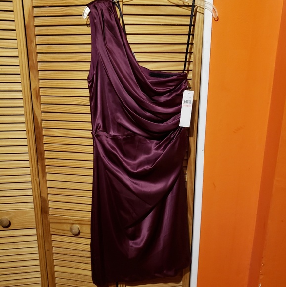 Off Shoulder Purple Mini Dress - Picture 2 of 2